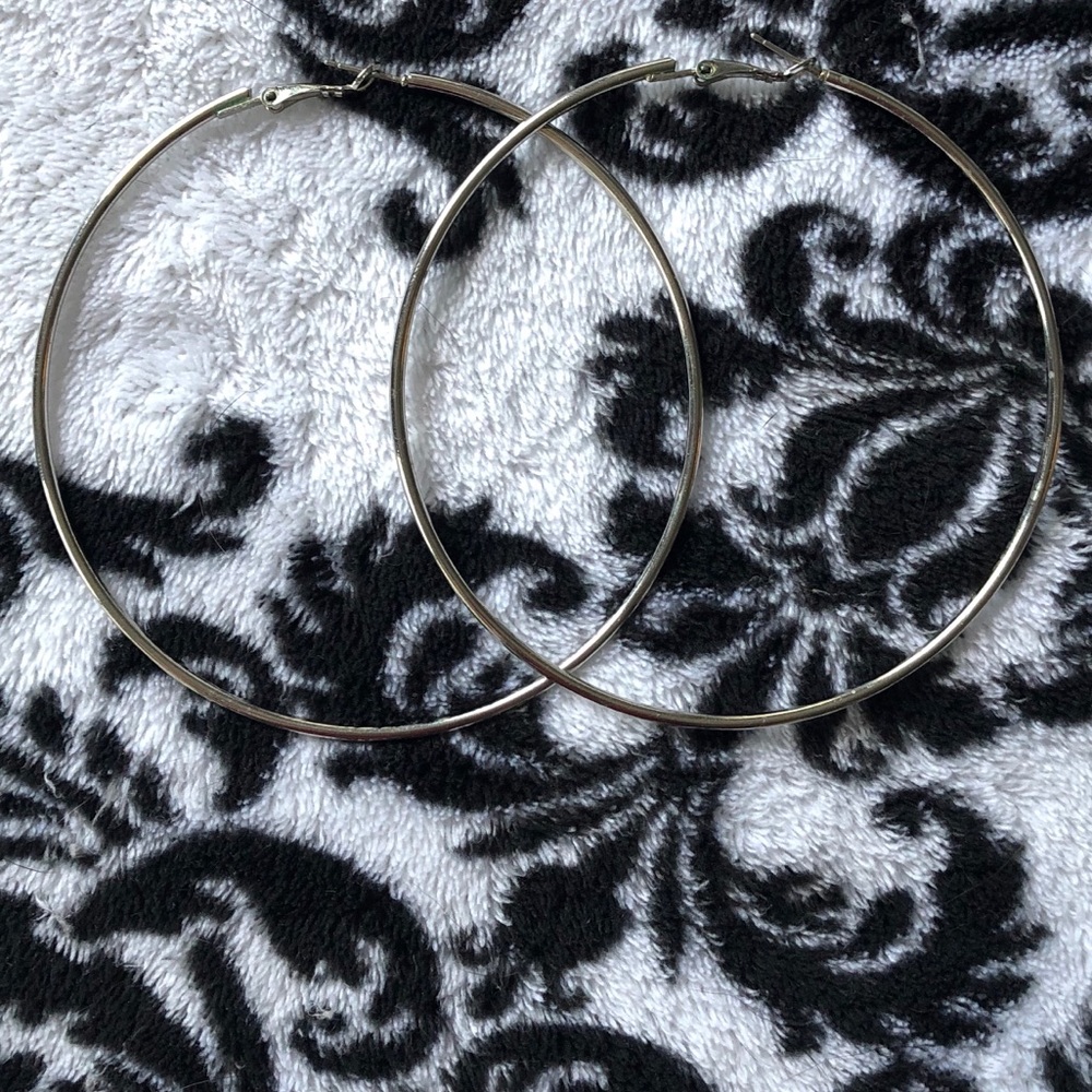 Silver hoops